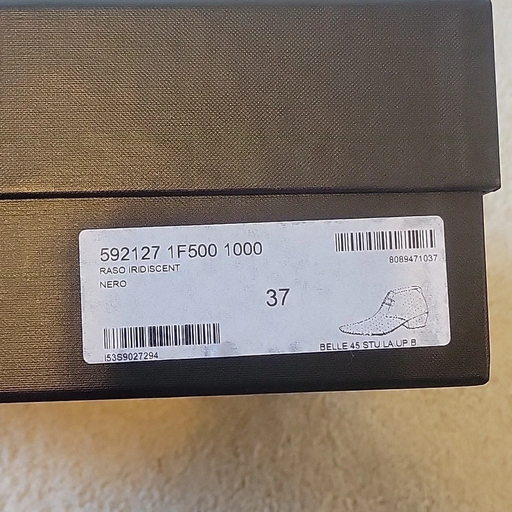 🛑SAINT LAURENT Raso Iridiscent Nero Boots - Picture 8 of 10